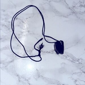 Shungite Black Pendant Necklace